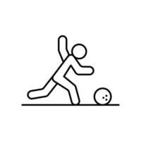bowling gettare palla vettore icona