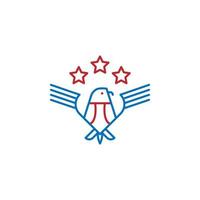 Stati Uniti d'America, emblema vettore icona
