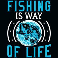 pesca tipografia grafica maglietta design vettore