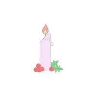 candela, Natale vettore icona