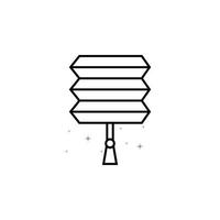 lanterna, Cina cultura vettore icona
