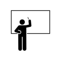 insegnante formazione scolastica Scrivi pittogramma vettore icona