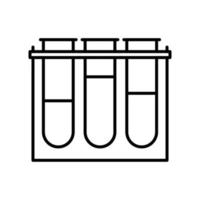 icona di contorno di tubi chimici. elemento vettoriale in bianco e nero dal set, dedicato alla scienza e alla tecnologia.