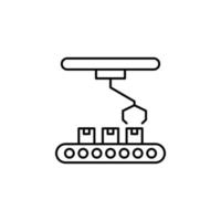 scatola braccio robot trasportatore cintura vettore icona
