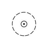 tratteggiata cerchio campo schema vettore icona