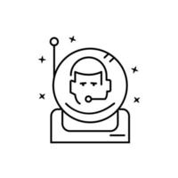 cosmonauta, guarda, stella vettore icona