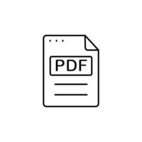 file, documento, PDF vettore icona