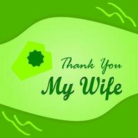 grazie voi mio moglie verde carta vettore