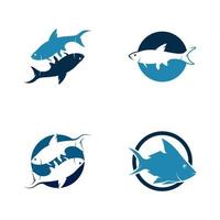 modello di logo di pesce vettore