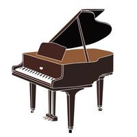 pianoforte mano disegnato astratto illustrazione con colore. vettore