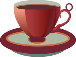 rosso caffè tazza isolato icona vettore Immagine