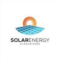 sole solare energia logo design modello. solare Tech logo disegni, idea logo design ispirazione vettore