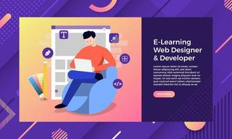 web designer e sviluppatore vettore