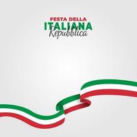 illustrazione vettoriale del poster di festa della repubblica italiana