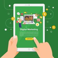 illustrazione di marketing digitale vettore