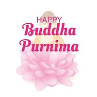 illustrazione di uno sfondo per felice buddha purnima. vettore