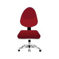 rosso ufficio sedia.isolato scrivania sedia vettore