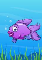Sorriso Cartoon Fish vettore