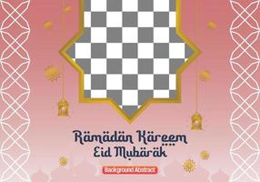 modificabile Ramadan vendita manifesto modello. con mandala ornamenti, lanterne e il silhouette di un' moschea. design per sociale media, striscione, saluto carta e ragnatela. islamico vacanza vettore illustrazione