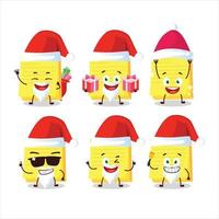 Santa Claus emoticon con appiccicoso Appunti giallo cartone animato personaggio vettore