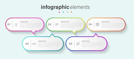 attività commerciale Infografica elementi modello design con icone e 4 opzioni o passi. vettore illustrazione.