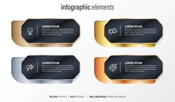 visualizzazione dei dati aziendali. diagramma di processo. elementi astratti di grafico, diagramma con passaggi, opzioni, parti o processi. modello di business vettoriale per la presentazione. concetto creativo per infografica.