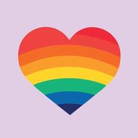 orgoglio giorno o mese lgbt cuore con arcobaleno colori vettore