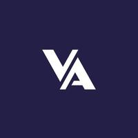 va lettere logo, vettore monogramma design