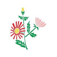 modello di progettazione dell'illustrazione della foglia del fiore vettore