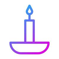 candela icona pendenza viola colore Ramadan simbolo Perfetto. vettore