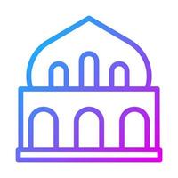 moschea icona pendenza viola colore Ramadan simbolo Perfetto. vettore
