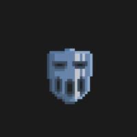 ferro maschera nel pixel arte stile vettore