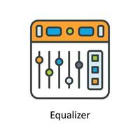 equalizzatore vettore riempire schema icone. semplice azione illustrazione azione