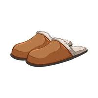 scarpe uomo pantofole cartone animato vettore illustrazione