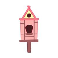 ramo uccello Casa cartone animato vettore illustrazione