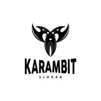 kerambit logo, Indonesia combattente arma vettore, ninja combattente attrezzo semplice disegno, modello illustrazione simbolo icona vettore