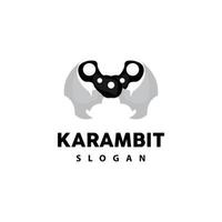 kerambit logo, Indonesia combattente arma vettore, ninja combattente attrezzo semplice disegno, modello illustrazione simbolo icona vettore