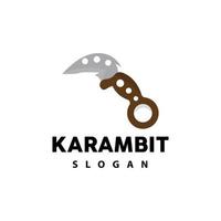 kerambit logo, Indonesia combattente arma vettore, ninja combattente attrezzo semplice disegno, modello illustrazione simbolo icona vettore