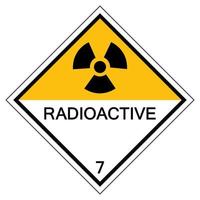 avviso simbolo radioattivo segno isolato su sfondo bianco, illustrazione vettoriale eps.10