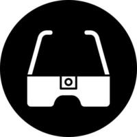 telecamera bicchieri vettore icona stile