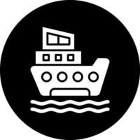 barca vettore icona stile
