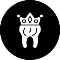 dentale corona vettore icona stile