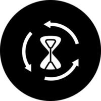 tempo ciclo continuo vettore icona stile