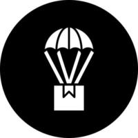 paracadute consegna vettore icona stile