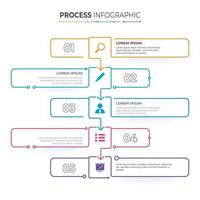 modello di infografica timeline. pietra miliare o concetto di diagramma di processo. vettore