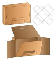 webbox packaging fustellato modello di progettazione. Modello 3d vettore