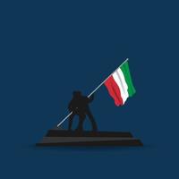 illustrazione vettoriale del poster di festa della repubblica italiana