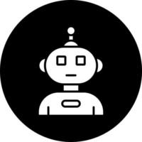 umanoide robot vettore icona stile