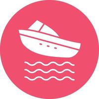 vettore design velocità barca icona stile