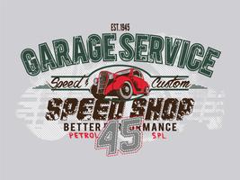 T-shirt Vintage Design SERVICE45 gratuita vettore